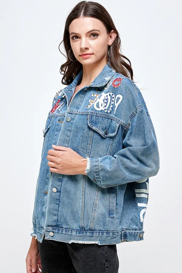 TB-23 DULCEBE Bear Denim Jacket